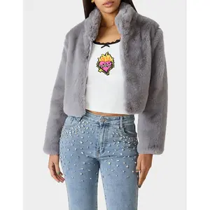 Betsey Johnson MISTY LUXE FAUX FUR GREY