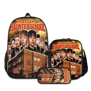 3PCS Backpacks for Girls Set, Cute sam-and-colby-3 School Backpack for Boys with Lunch Box and Pencil Case, Aesthetic Bookbag for Teens, Lightweight Classic Backpack for Travel, Work, Picnic
