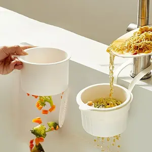 Press-Down Hands-Free Drainer Basket, Food Residue Filter, Hanging Sink Drainer, One-Touch Drainer, Kitchen Plant Rack, Faucet Drainer, Separable Drainer