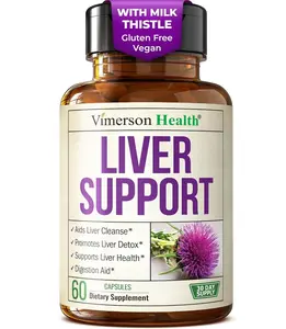 Vegan Milk Thistle Liver Detox – Herbal Liver Support Supplement w/Zinc, Dandelion Root & Artichoke Extract – 60 Capsules for Liver Cleanse Detox & Repair, Enzyme Support, Energy & Healthy Digestion