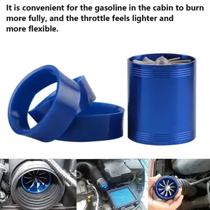 Fuel Saver urbine  TCharger Air Intake Fuel Saver Dual Fan Supercharger Power Air Intake Turbonator Air Intake Fan for Car Truck No Drilling High Power