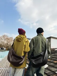 2026 New Dumpling Bag Large Capacity Motorcycle Riding Bag, Cool Personalized Crossbody Bag, Simple Shoulder Messenger Bag