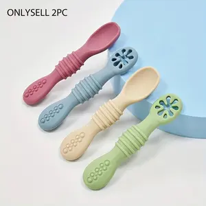 First Time Feeding Spoon for Babies  Soft, food-grade silicone with holes for easy grip, perfect for infants and toddlers  Ideal for Halloween, Christmas, and Thanksgiving