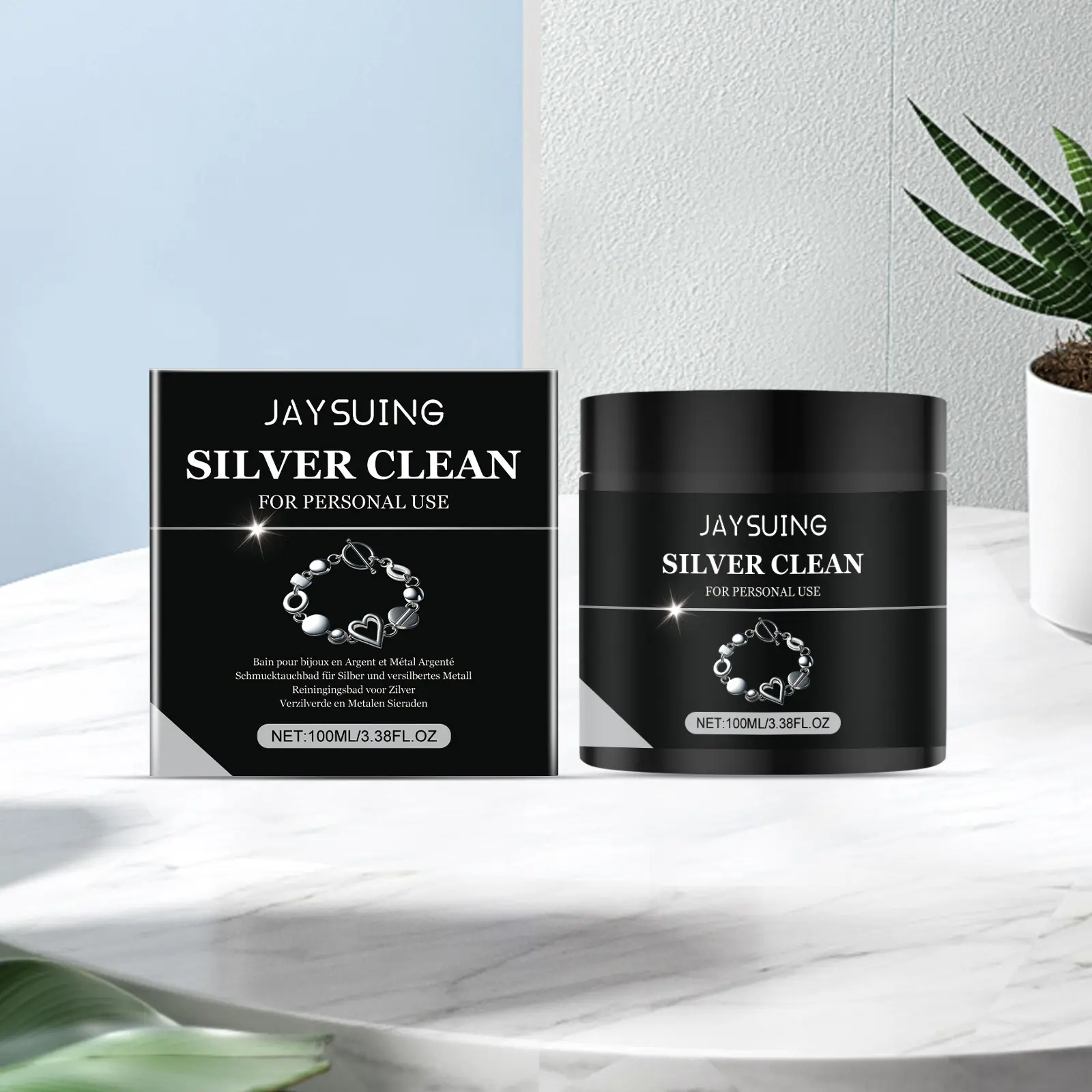 Silver Jewelry Cleaner, Anti-Oxidation Ring Chain Cleaning Solution, Prevents Blackening, Essential Jewellery Care Liquid, Effective Cleaning, Shine