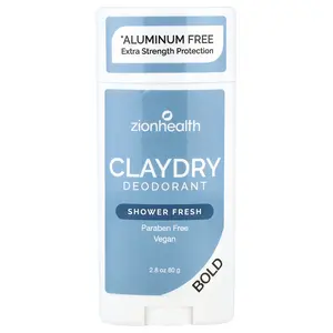 Zion Health Bold, ClayDry Deodorant, Shower Fresh, 2.8 oz (80 g)