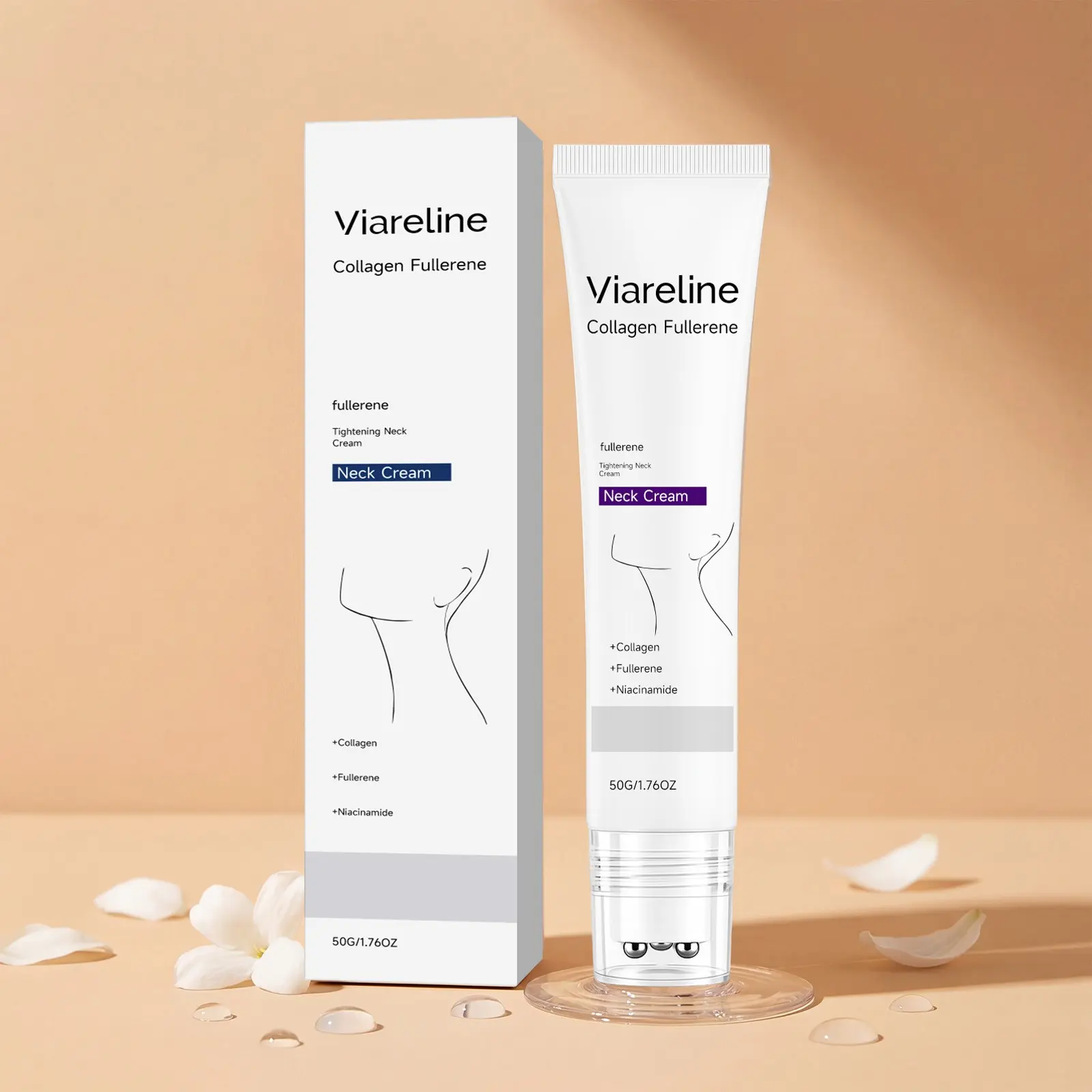Neck Cream for Tech Neck Lines, Collagen Hydrating Firming Plumping, Decollete Chest Care, Skincare, Moisturizing Formula