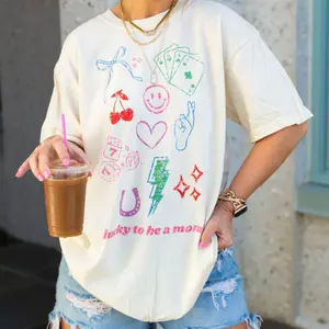 Lucky Mom Dopamine Doodles T-Shirt