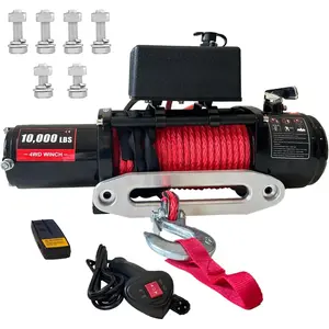 10000LBS Electric Vehicle Winch, IP67 Waterproof 85Ft Steel Cable Truck Winch with Wireless Handheld Remote, 12v Power Winch for Towing UTV Off Road Vehicle (Enhanced Durability & Versatile Control)