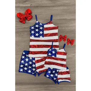 Mom & Me - Patriotic Sequins Tank Short Set