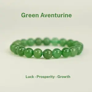 Green Aventurine Natural Crystal Bracelet Energy Healing Gemstone Adjustable Unisex Jewelry for Prosperity Luck Emotional Balance Ethically Sourced