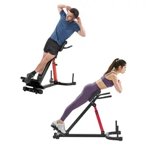Summervibes VEVOR Roman Chair Hyperextension Bench, 350 lbs Adjustable Extension Machine, Multi-Function Exercise Equipment for Glute, Hamstring, Lower Back, and Ab Workout, Fitness Weight Bench for Home Gym