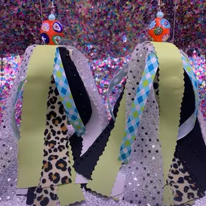 Fabric Handmade Earrings with Colorful Designs and Unique Patterns