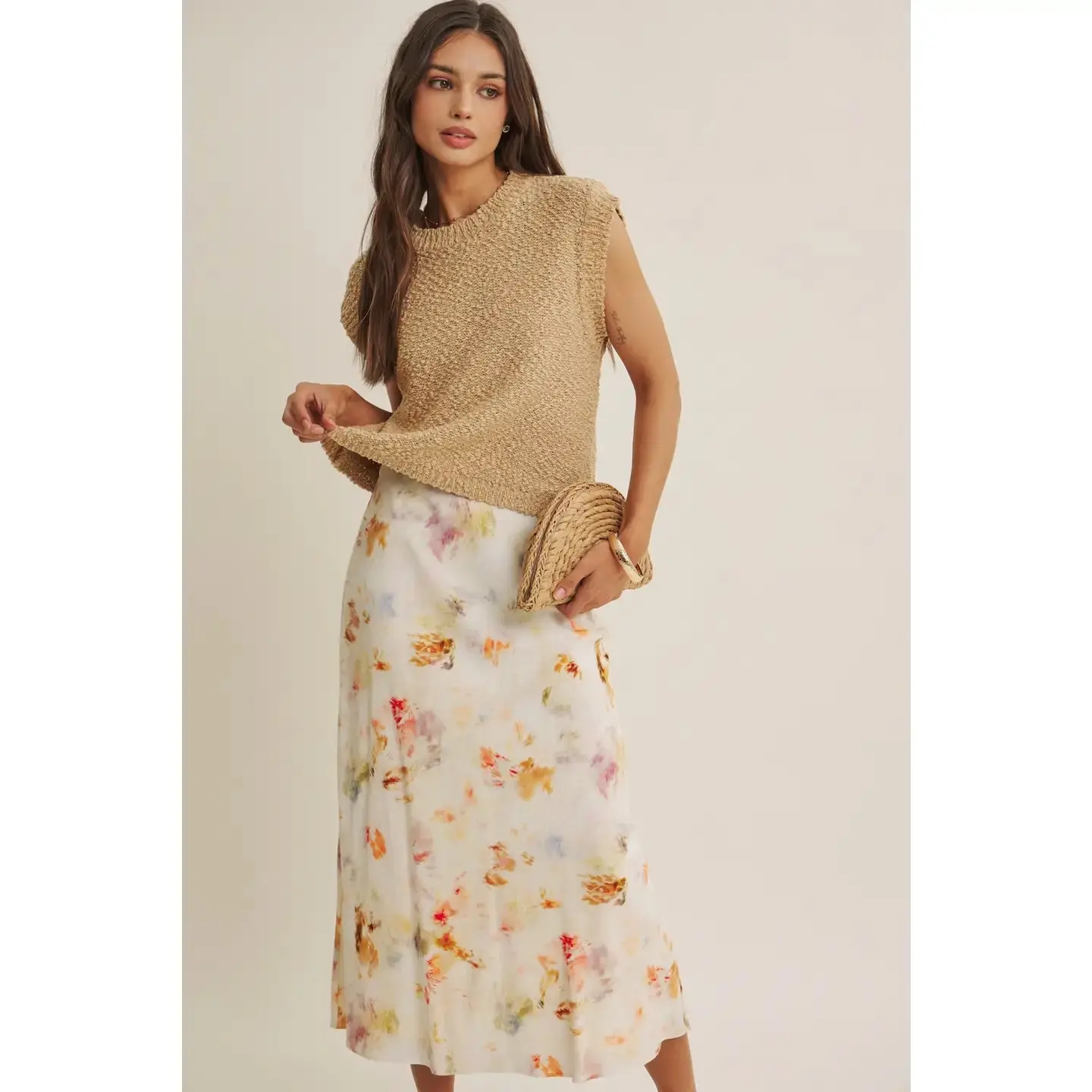 Arlen Loose Fit Textured Cotton Sweater