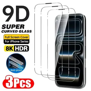 Tempered Glass for iPhone 14 13 12 11 15 16 17 Pro Max Mini Screen Protectors for iPhone Air XR XS MAX 7 8 Plus 16e Glass