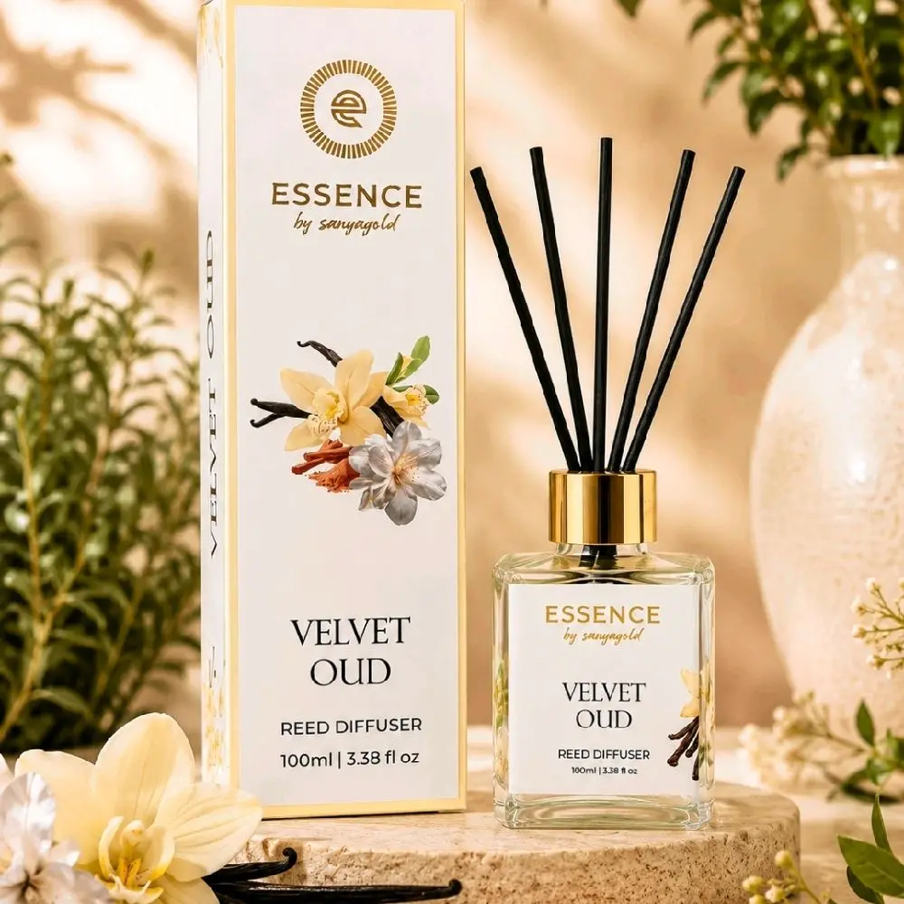 Velvet Oud Reed Diffuser | Luxury Oud Home Fragrance | Rose & Amber Room Scent | Housewarming Gift | Aromatherapy