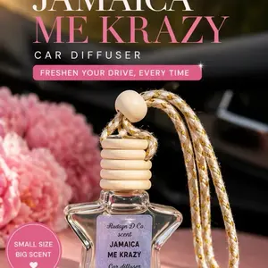 RoslynD Co. Luxury Car Freshener Collection  Handmade Scented Air Fresheners (3 Scents Available) Jamaica me krazy , strawberry shortcake,and Carmel popcorn
