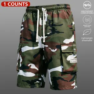 Men's 1-Pack Camo Cargo Shorts – Multi-Pocket Design, Drawstring Waistband, Casual Streetwear Shorts, Perfect for Everyday Wear & Urban Styling SpringStatements