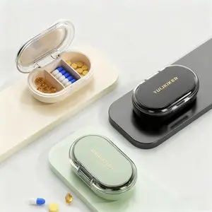 Portable Medicine Box Packaging Box Moisture-proof Travel Three Compartment Storage Medicine Box Portable Medicine Storage Box
