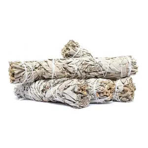 NessaStores California White Sage Smudge Stick Incense 6" Bundle (6 pcs) #JC-162