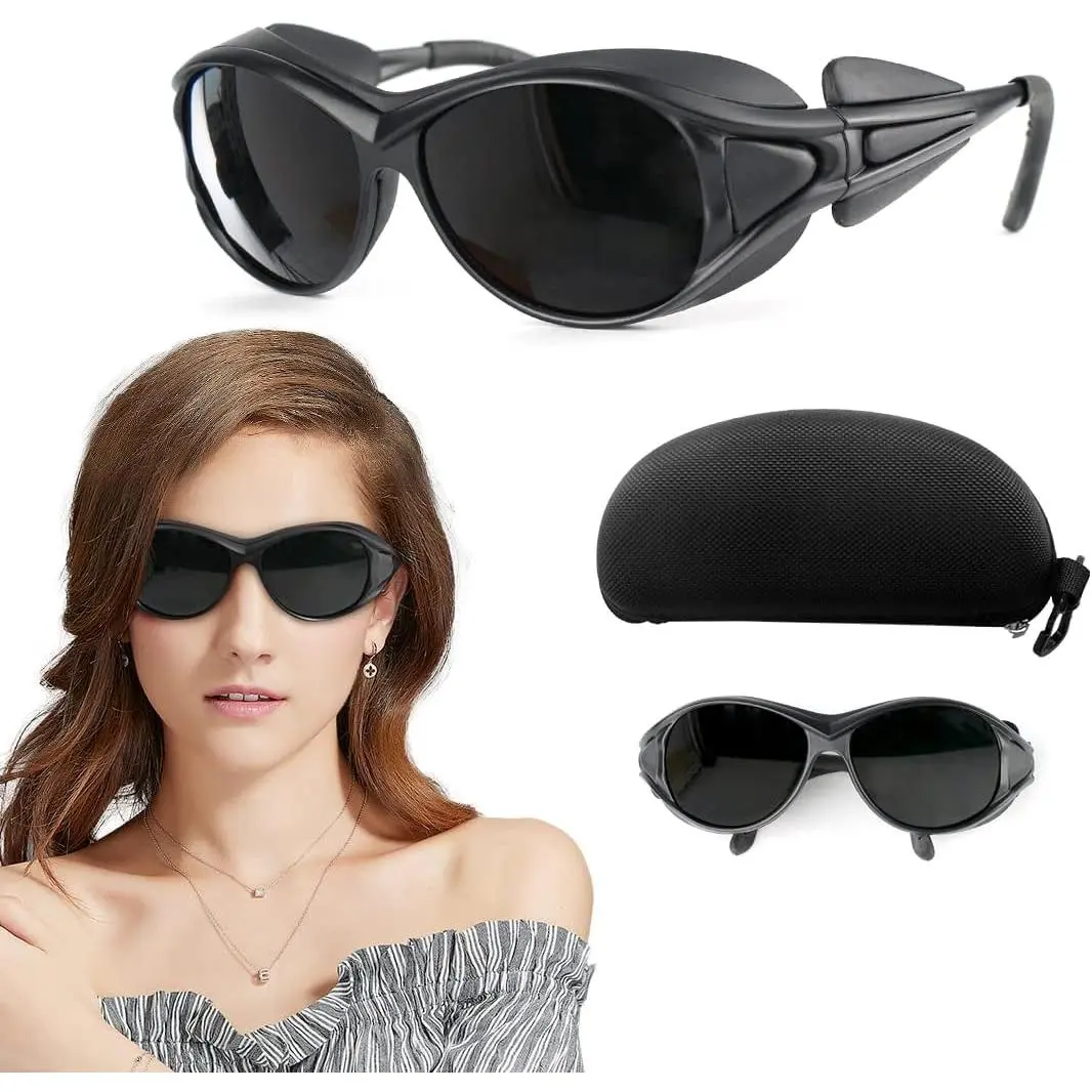 Full Rim Polycarbonate Safety Glasses for Red Light Therapy, Tanning & IPL Laser, Comfortable Tanning Goggles with 200-2000nm Eye Protection, Comfortable Wearing Experience, Teeth Whitening, Natural Rubber, Laser Hair Removal, Infrared Sauna