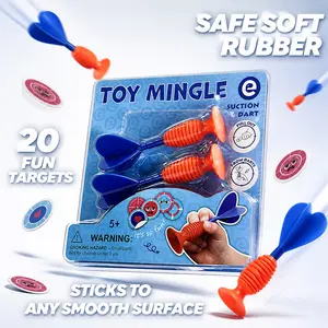 3-Piece Soft Safe Suction Dart Refill Set, Non-Toxic Reusable Throwing Darts for Dartboard Games, Ideal for Christmas & Birthday Party Supplies, Indoor-Outdoor Group Game Accessories