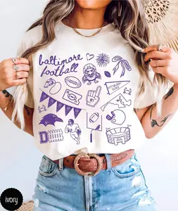 [Sale Up To 50%] Baltimore Football Comfort Colors Shirt,Trendy Baltimore Football Shirt,Baltimore Game Day Tee Shirt,Gift for Baltimore Fan Gift,Raven Shirt