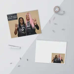 Ajja Willson 22 and Jackie Youung 0 Basketball Calendar 2026, MVP Basketball 2026 Calendar, Aja + JY0 Collab Calendar Best Gift For Him, Home Decor