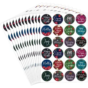 600 Pieces Holiday Envelopes Stickers Card Stickers Large Holiday Stickers Decorative Holiday Stickers Flower Joy Stickers for Holidays Weddings Anniversaries