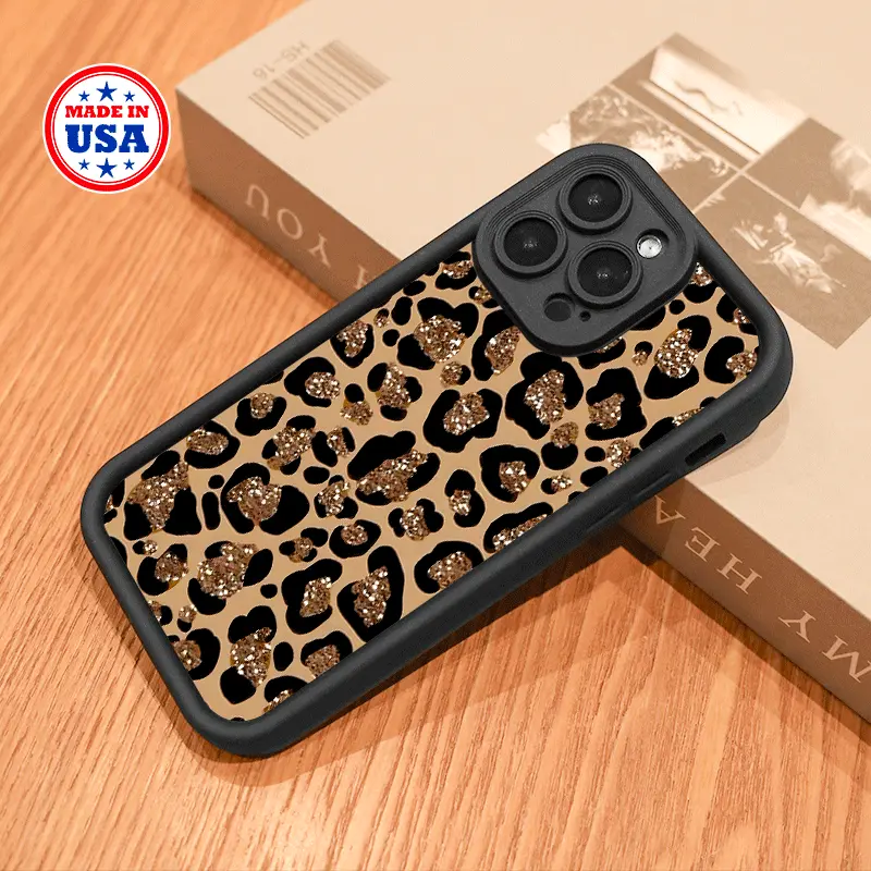 Leopard Print Cellphone Case - High-Profile Fashionable Cover with Comfortable Grip, Heavy Duty Protection, Shockproof Accessory for Mobile Phones