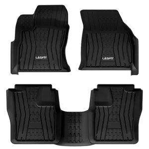 Lasfit Automotive Floor Mats, Custom-Fit for 2017-2020 Lincoln Continental, TPE Material, 1st & 2nd Row Seats