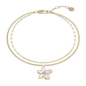 Fossil Women's Sutton The Flower Collection Mother-of-Pearl Multi-Strand Bracelet