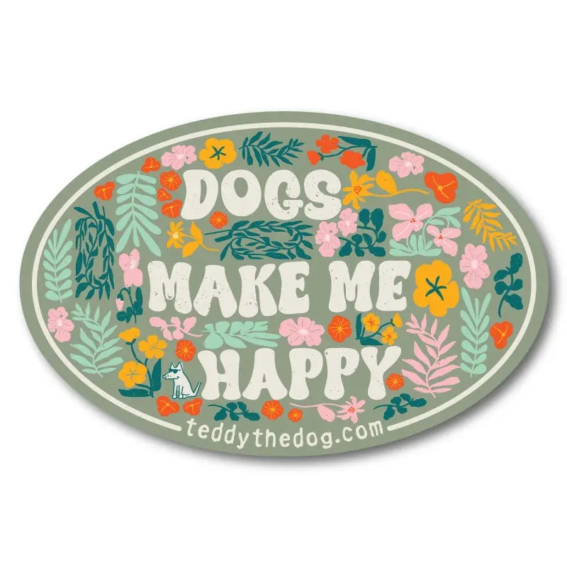 Dogs Make Me Happy - Car Magnet