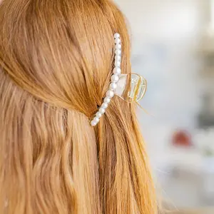 Large Beaded Claw Clip