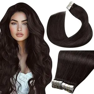 Christmas Gift LaaVoo Tape in Hair Extensions Real Human Hair Dark Brown Double Wefts 28 Inch 20 Counts 65 Gram TikTokShopHolidayHaul