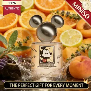 Disney*MINISO  Mickey Perfume 1.69 Ounces/50ml Graffiti Mickey Design, Mainly Fruity, Fresh But Not Sweet, Perfect Valentine's Day Gift for Partners And Best Friends, Women's Perfume