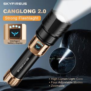 SKYFIRE 1097 flashlight strong light ultra bright outdoor camping home long-range portable ultra long endurance lighting#Summervibes summergarden