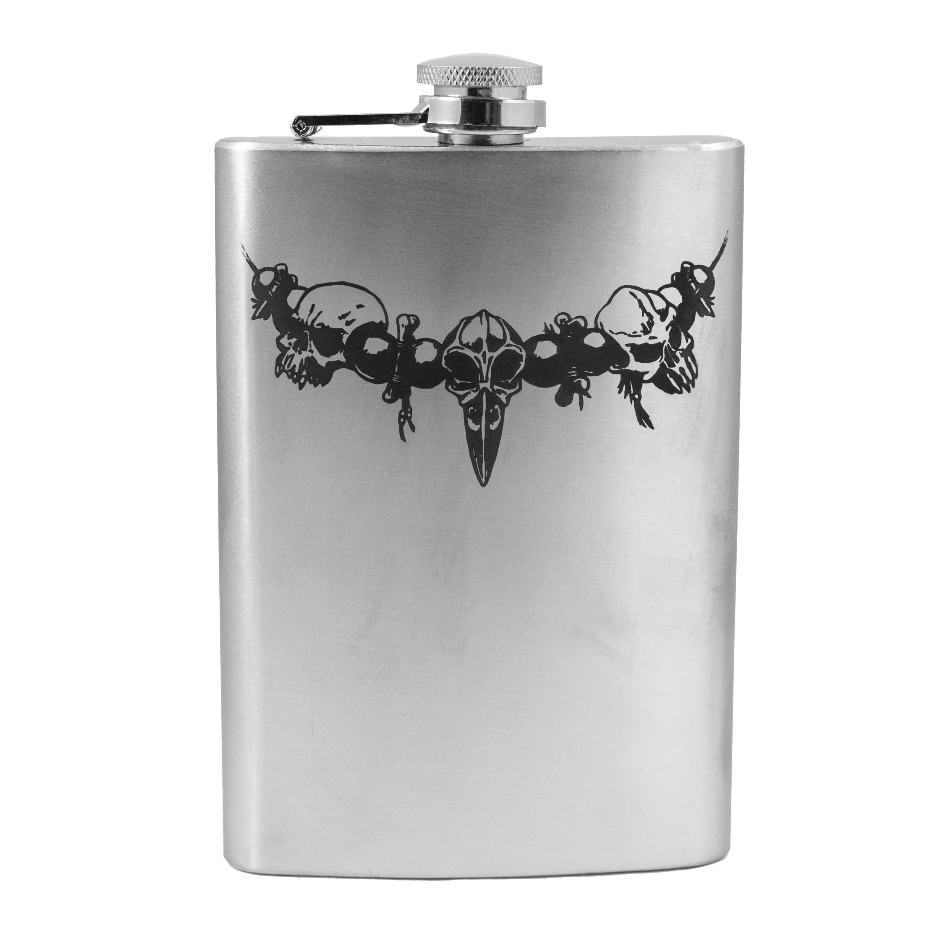 8oz Tribal Bone Necklace Flask L1
