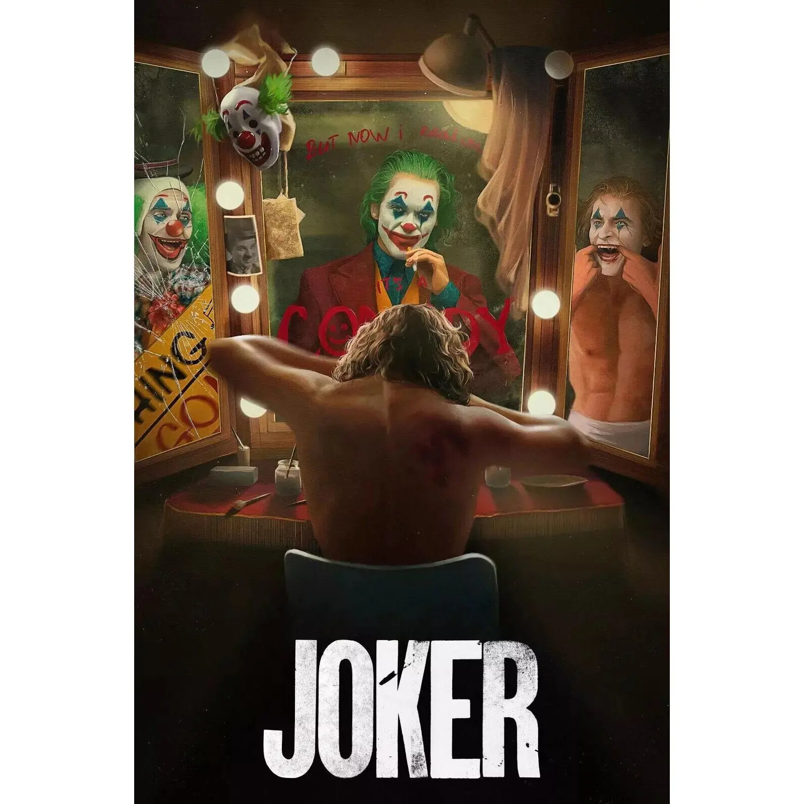 Joker Movie 2019 Poster Print .Poster Decorations, Holiday Poster - Halloween Party Decorations.Wall Decor.Poster Gift For Holiday, Halloween, Birthday, Christmas
