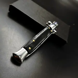 High-hardness stainless steel folding fruit knife, black, EDC tool, barbecue, outdoor, camping, gift for men and women Summervibes