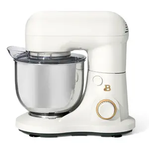 Beautiful 3.5 Qt Stand Mixer, White Icing with Flat Beater, Dough Hook, Balloon Whisk