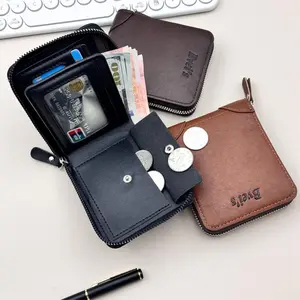 Men's Slim Front Pocket Wallet - RFID Blocking Bifold Leather Design, Minimalist & Compact for Everyday Carry, Perfect for Secure Storage of Identification Documents