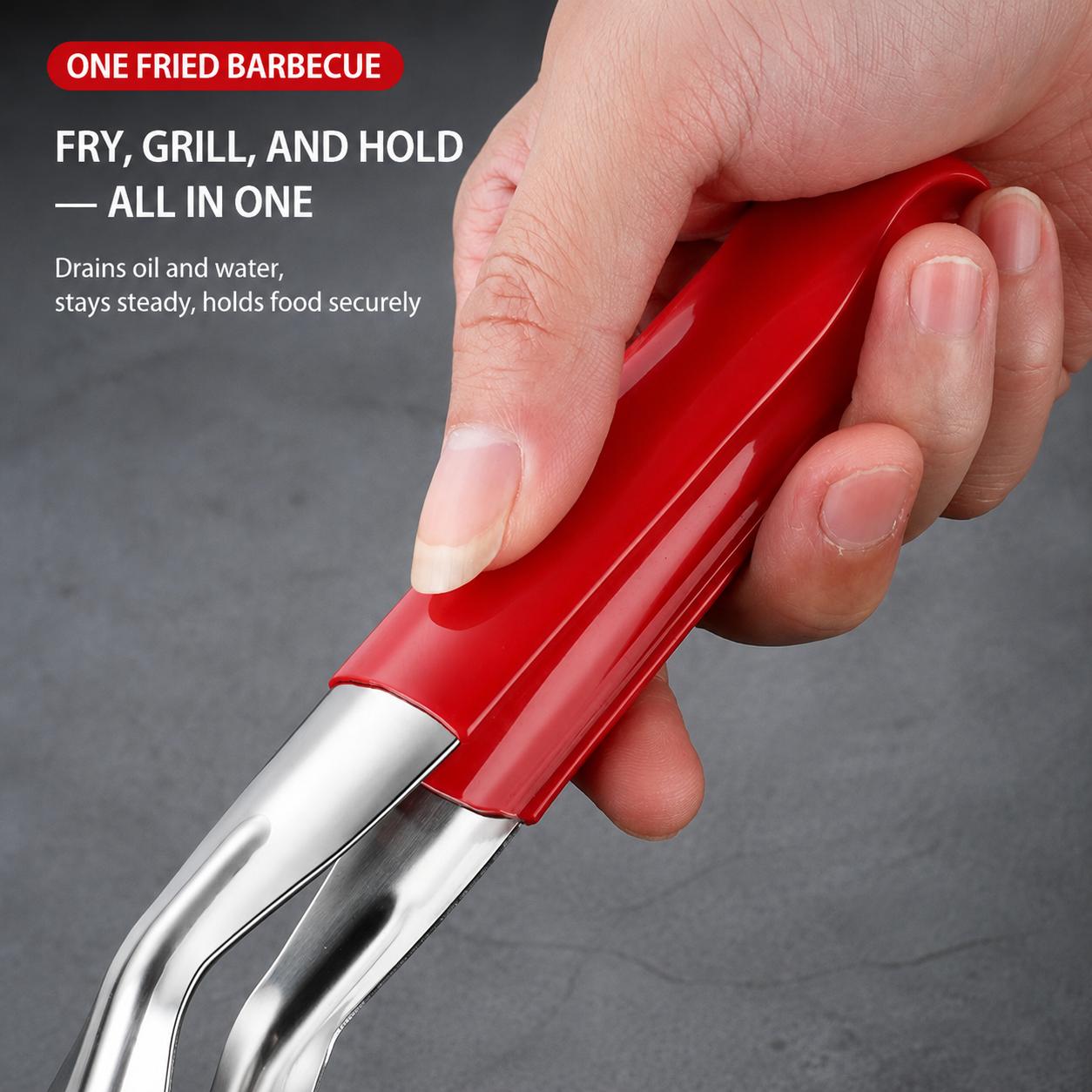 Multi-Functional Stainless Steel Steak Spatula Clamp, Kitchen Cooking Tongs for Fried Steak, Grill & Frying Pan Use Multi-Functional Stainless Steel Steak Spatula Clamp, Kitchen Cooking Tongs for Fried Steak, Grill & Frying Pan Use