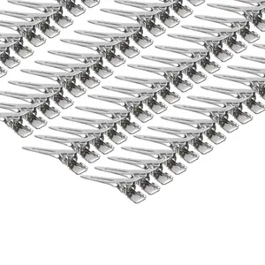 Professional Hairdressing salon metal hair grips for hair styling and sectioning, alligator hair clips, silver, 1.75 inches--100-pack