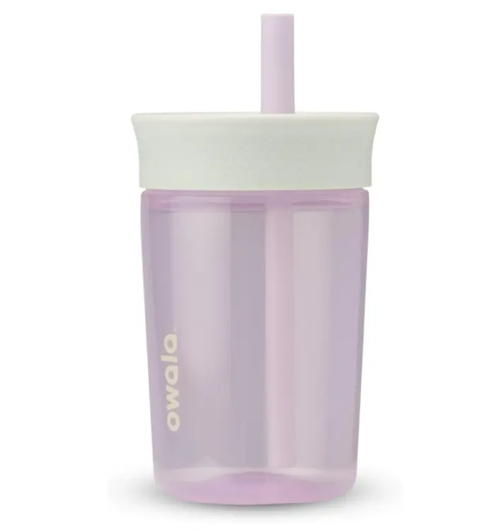 Owala Kids Insulation BPA-Free Plastic Tumbler with Spill Resistant Flexible Straw, Easy to Clean, Kids Water Bottle, Great for Travel, Dishwasher Safe, 15 Oz, Mint and Pink, (Unicorn)