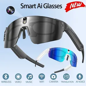 Qrd Ai Smart Sport Sunglasses with HD 32mp Camera, 1200p Video Recording, Bluetooth-compatible 5.4, Ideal for Cycling, Golf, Running, Driving, Wireless Smart Glasses, Smart Eyewear