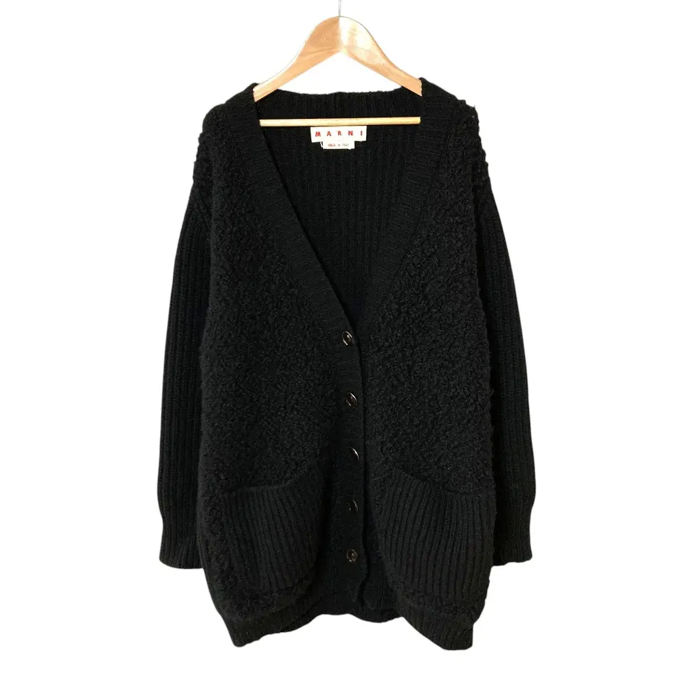Pre-owned MARNI Wool Small Leather Goods Cashmere Cardigan