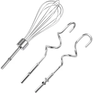 Hand Mixer Beaters Blender For  & Mixer Dough Hooks For  Hand Mixers Whisk Attachment KHMPW Stainless Steel Egg Beater/Whisk Attachment for Kitchen Hand Mixer Accessories,3PCS