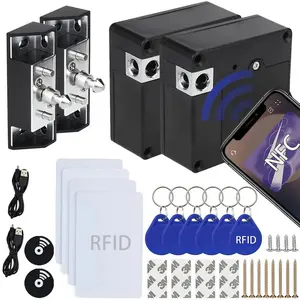 RFID Hidden Cabinet Lock RFID Cabinet Invisible Electronic Locks Unlock for Hidden Cabinet Wooden Chest Drawer Cupboard Toolbox