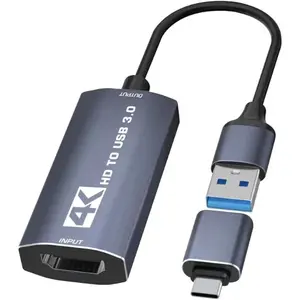 4K Audio Video Capture Card,4K HDMI to USB C 3.0, Full HD 60fps 1080P for Game Recording, Live Streaming Broadcasting…