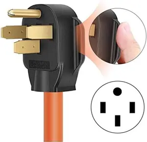 S7 50 Amp to 110 Adapter, 240V to 120V Adapter, 4 Prong NEMA 14-50P Male to 4X 5-20R Household Outlet Female 1.8FT